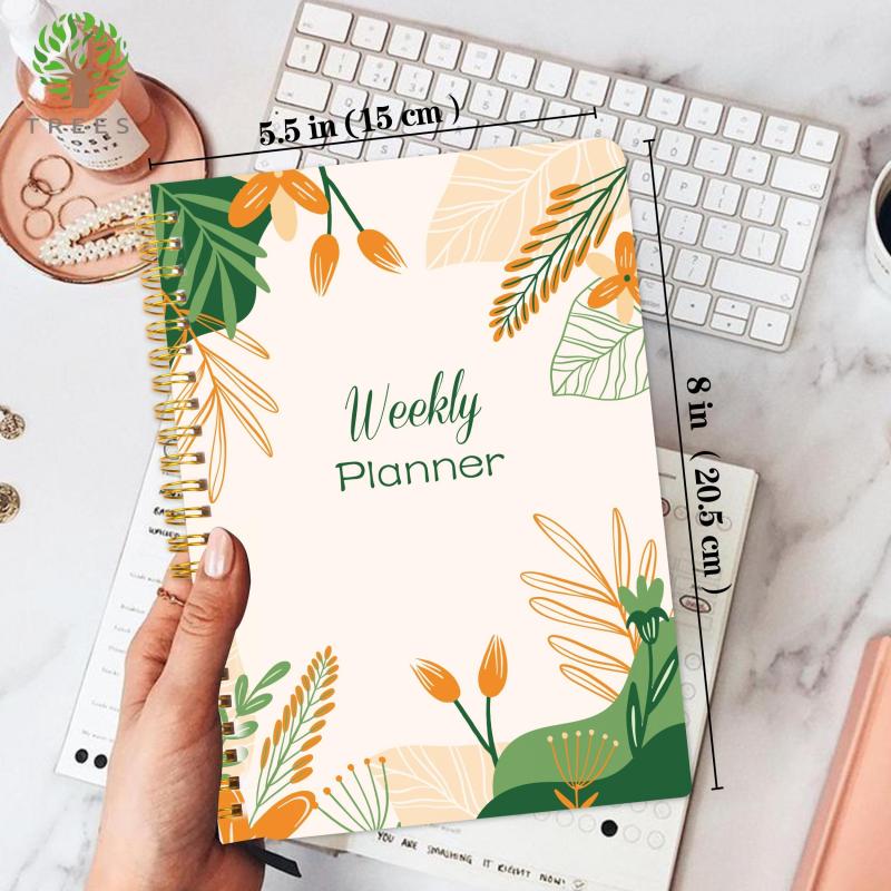 1pc Undated Weekly Planner To Do List Notebook Spiral Goals Journal