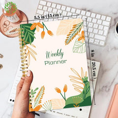 1pc Undated Weekly Planner To Do List Notebook Spiral Goals Journal