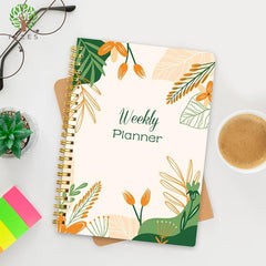 1pc Undated Weekly Planner To Do List Notebook Spiral Goals Journal