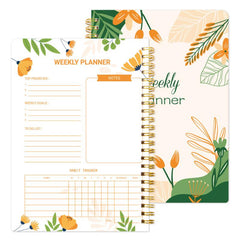 1pc Undated Weekly Planner To Do List Notebook Spiral Goals Journal