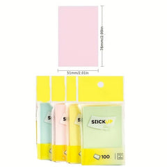 100 Sheets Colored Sticky Notes Instant Note Paper Office Student Accessory