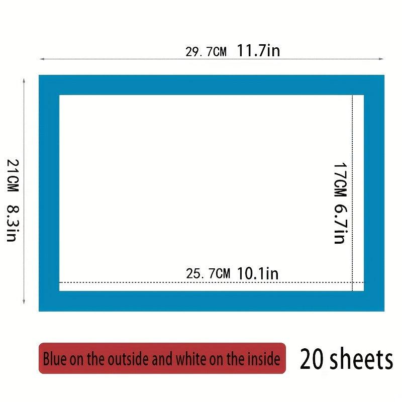 20sheets A4 210g Border Card Paper Thickened Hard Card Student Art Paper