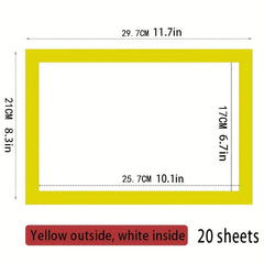 20sheets A4 210g Border Card Paper Thickened Hard Card Student Art Paper