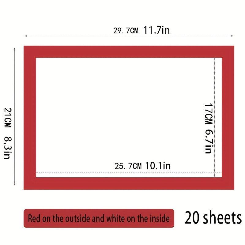 20sheets A4 210g Border Card Paper Thickened Hard Card Student Art Paper