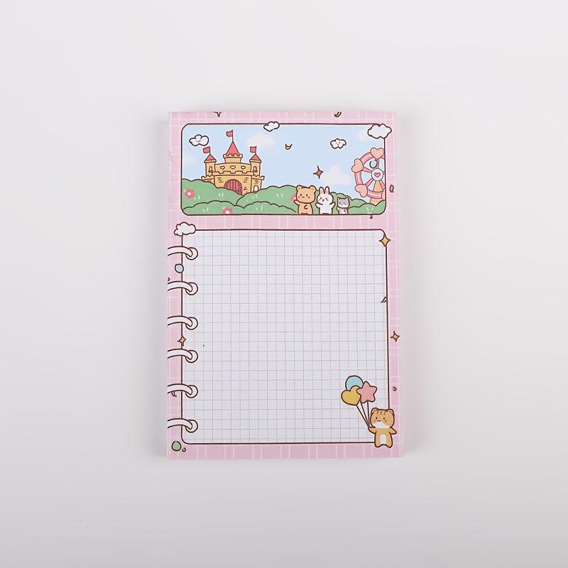 100 Sheets Cartoon Sticky Notes Self-adhesive Stationery