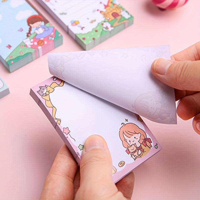 100 Sheets Cartoon Sticky Notes Self-adhesive Stationery