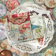 30 Sheets Vintage Lace Scrapbook Paper Non Sticky Material Scrapbooking Supplies