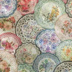 30 Sheets Vintage Lace Scrapbook Paper Non Sticky Material Scrapbooking Supplies
