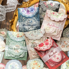 30 Sheets Vintage Lace Scrapbook Paper Non Sticky Material Scrapbooking Supplies