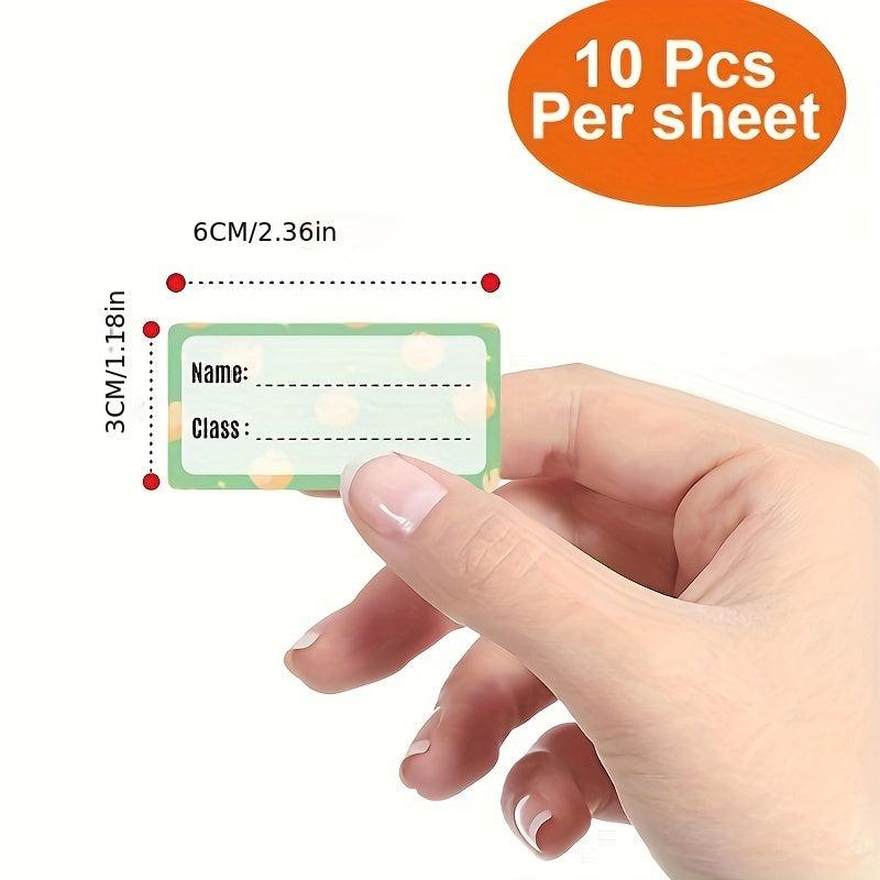 Waterproof Cartoon Name Sticker for School Water Bottle - Self-adhesive Label