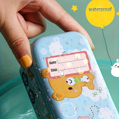 Waterproof Cartoon Name Sticker for School Water Bottle - Self-adhesive Label