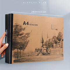 A4 Sketch Art Picture Book, Thickened Cowhide Paper College Student Book