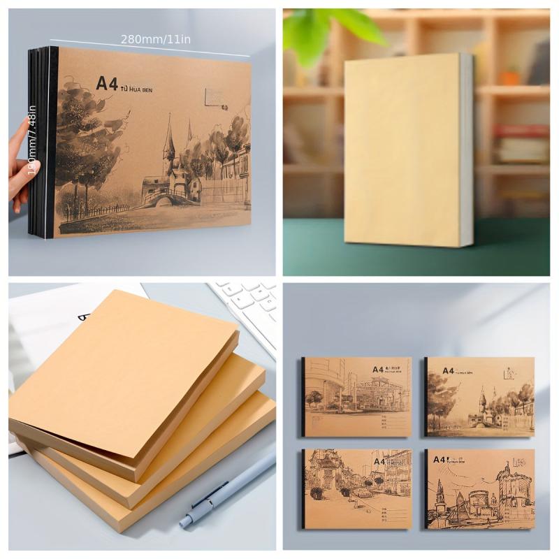 A4 Sketch Art Picture Book, Thickened Cowhide Paper College Student Book