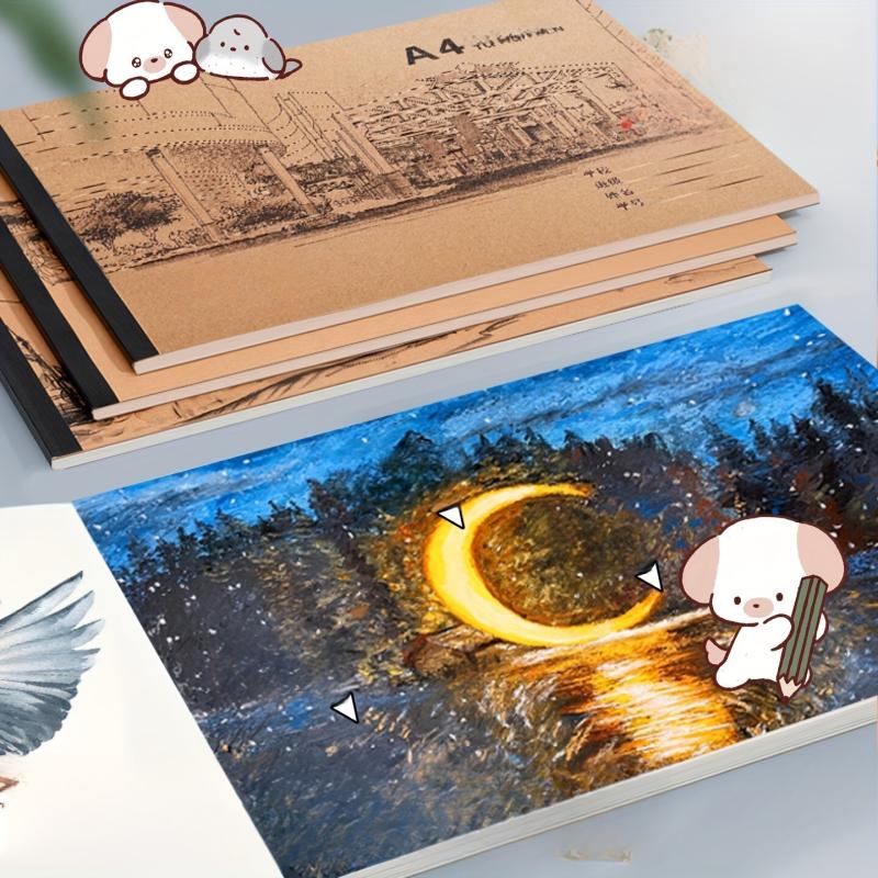 A4 Sketch Art Picture Book, Thickened Cowhide Paper College Student Book