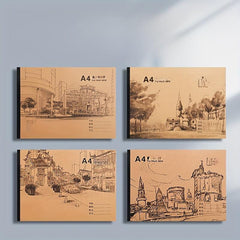 A4 Sketch Art Picture Book, Thickened Cowhide Paper College Student Book