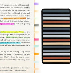 Retro Sticky Notes Student Word Record Book Thin Transparent Label Index Sticker