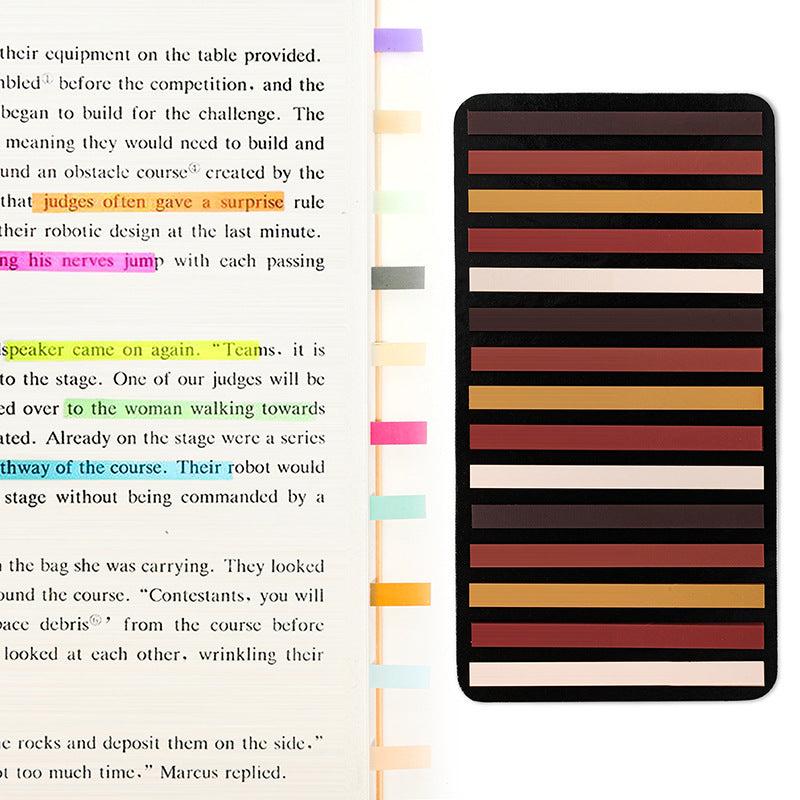 Retro Sticky Notes Student Word Record Book Thin Transparent Label Index Sticker