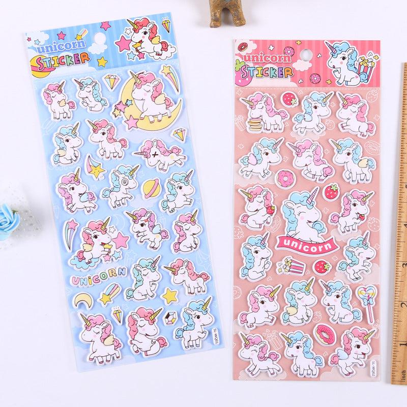 Unicorn 3D Puffy Stickers for Students Bulk Scrapbooking Foam