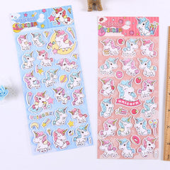 Unicorn 3D Puffy Stickers for Students Bulk Scrapbooking Foam