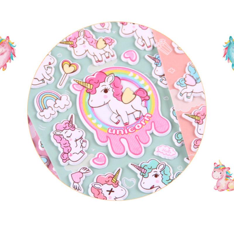 Unicorn 3D Puffy Stickers for Students Bulk Scrapbooking Foam