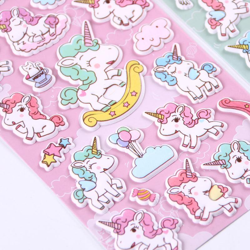 Unicorn 3D Puffy Stickers for Students Bulk Scrapbooking Foam