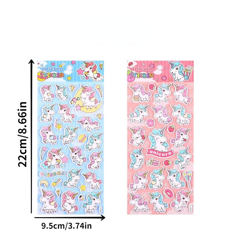 Unicorn 3D Puffy Stickers for Students Bulk Scrapbooking Foam
