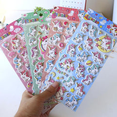 Unicorn 3D Puffy Stickers for Students Bulk Scrapbooking Foam