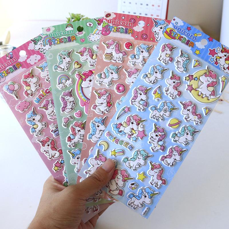 Unicorn 3D Puffy Stickers for Students Bulk Scrapbooking Foam