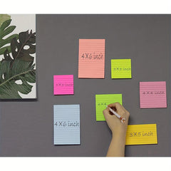 50 Lined Sticky Notes Bright Colors 10 16X15 24 Cm Self Adhesive Note Pad