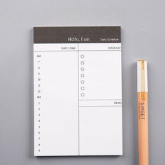 Tear-Away Daily Planner Book with Stickers and Sticky Notes