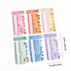 30 Sheets Vintage Flower Butterfly Scrapbook Paper Kit Non Sticky Paper Kits