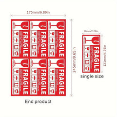 60-120pcs Fragile Lightweight Label Sticker