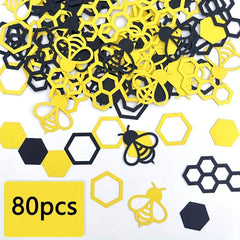 80pcs Bee Confetti Baby Baptism Party Decorations DIY Crafts