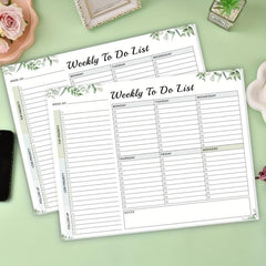 Weekly Planner Pad 52 Tear Off Sheets Undated Weekly Desk Planner