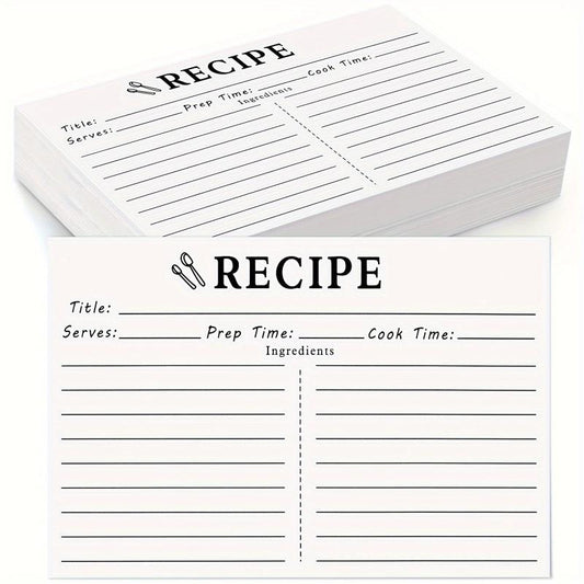 70pcs Recipe Cards Double Sided Blank For Bridal Shower And Wedding
