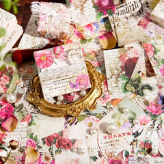 200pcs December Garden Series Retro Hand Ledger Decoration Collage Base Material