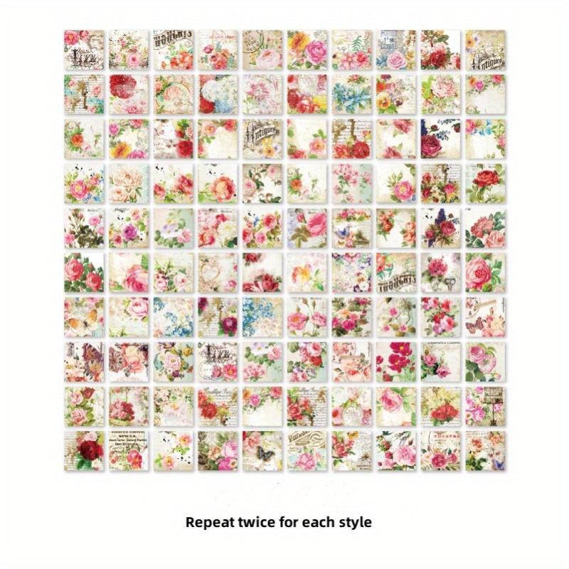 200pcs December Garden Series Retro Hand Ledger Decoration Collage Base Material