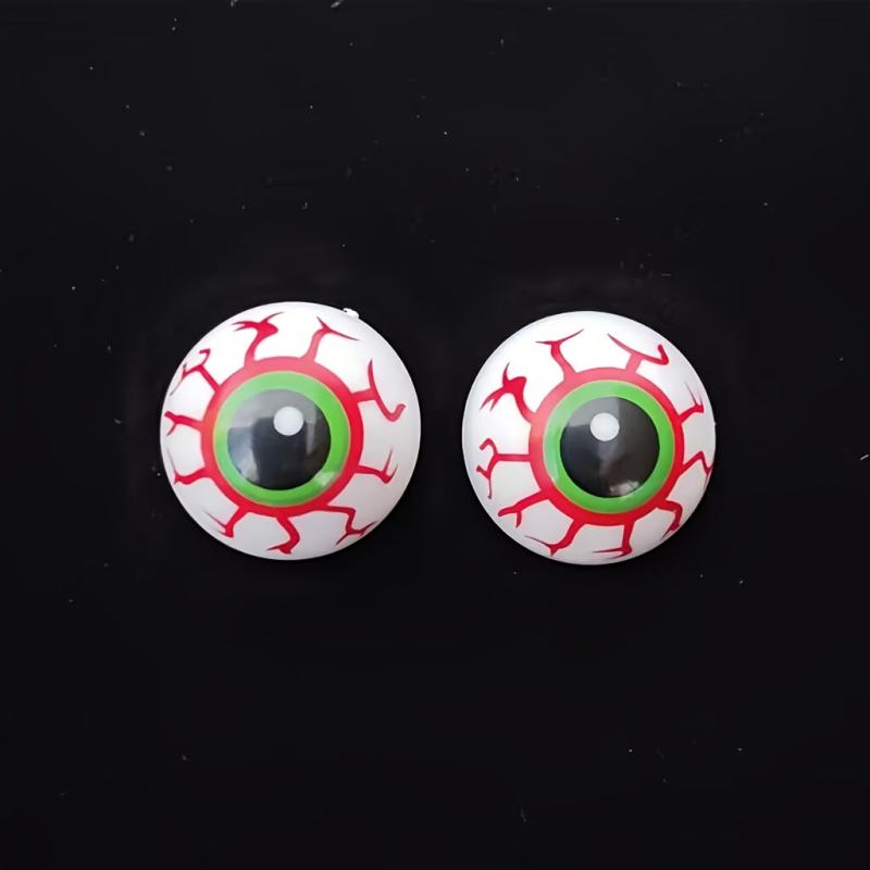 2pcs Halloween Colored Eyeball Trick Props Ghost Eye Semi round Bowl