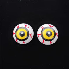 2pcs Halloween Colored Eyeball Trick Props Ghost Eye Semi round Bowl