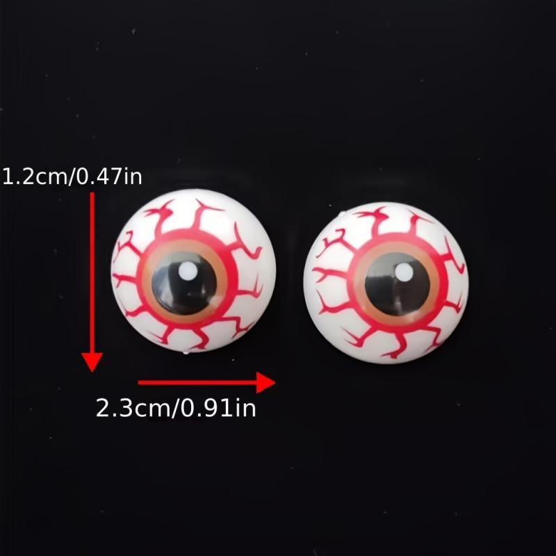 2pcs Halloween Colored Eyeball Trick Props Ghost Eye Semi round Bowl
