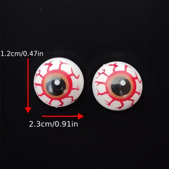 2pcs Halloween Colored Eyeball Trick Props Ghost Eye Semi round Bowl