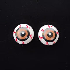 2pcs Halloween Colored Eyeball Trick Props Ghost Eye Semi round Bowl
