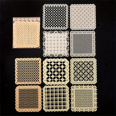 10pcs Hollow Lace Paper Shimmering Glitter DIY Decoration