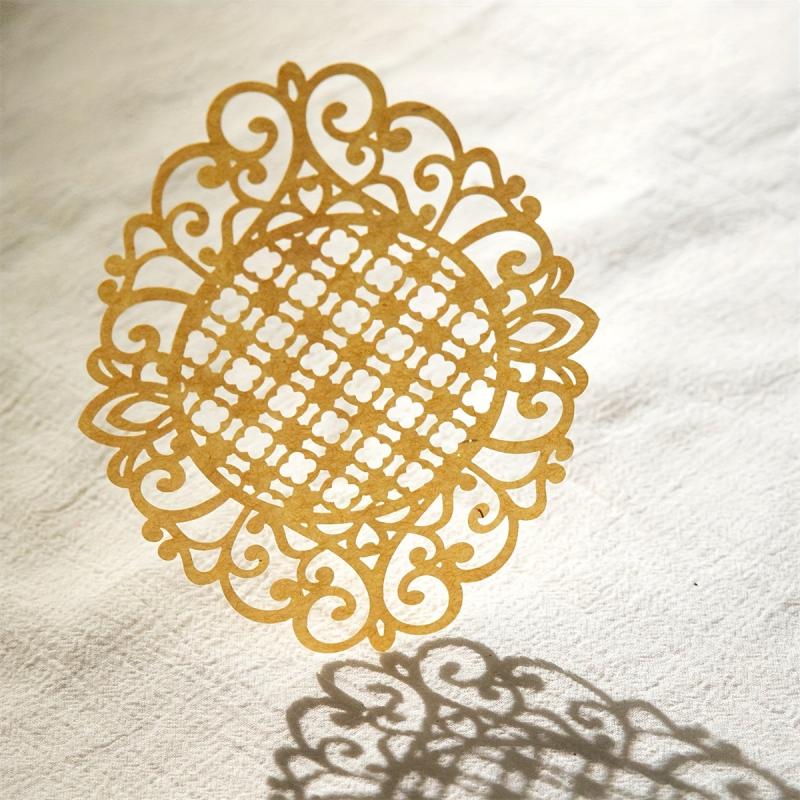 10pcs Hollow Lace Paper Shimmering Glitter DIY Decoration