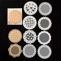 10pcs Hollow Lace Paper Shimmering Glitter DIY Decoration