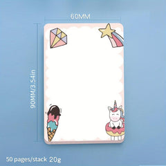 Creative Unicorn Sticky Notes for Students