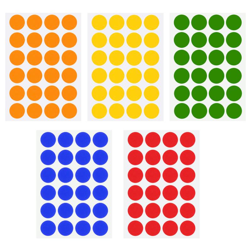 68 Self Adhesive Coloured Dot Stickers for Eye-Catching Labels