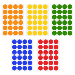 68 Self Adhesive Coloured Dot Stickers for Eye-Catching Labels