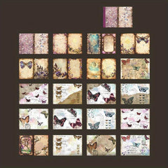 40pcs Retro Dark Wind Paper Set for Crafts, Can Be Cut, 5x5/5x7/5x9 Inch