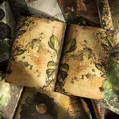 40pcs Retro Dark Wind Paper Set for Crafts, Can Be Cut, 5x5/5x7/5x9 Inch